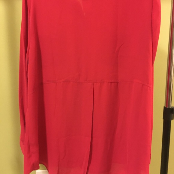 Red button down blouse - Picture 6 of 6